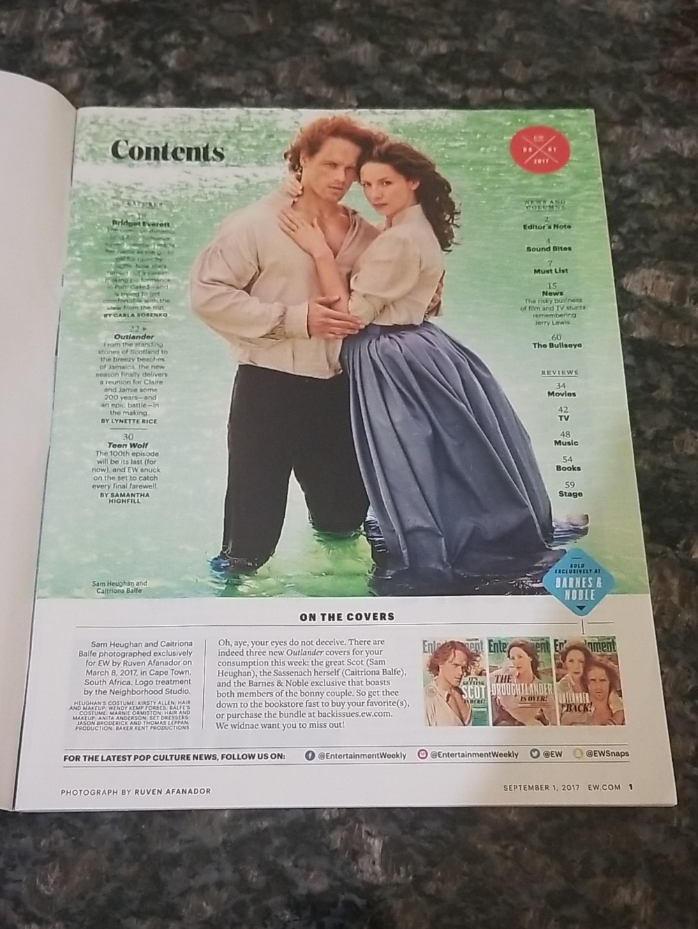 Entertainment Weekly Magazine Featuring Outlander - Picture 2 of 6